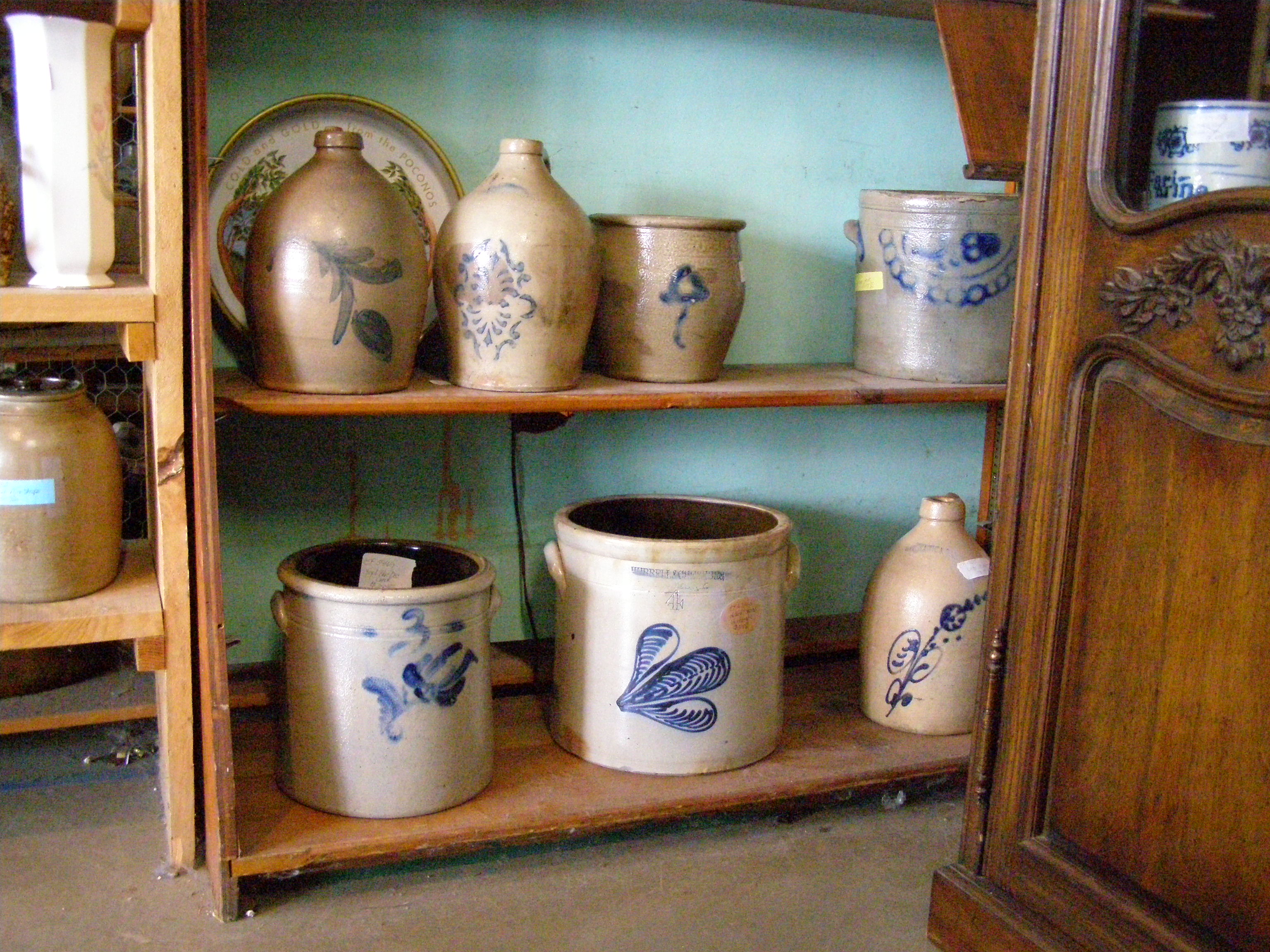 Pottery with Blue