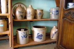 Pottery with Blue